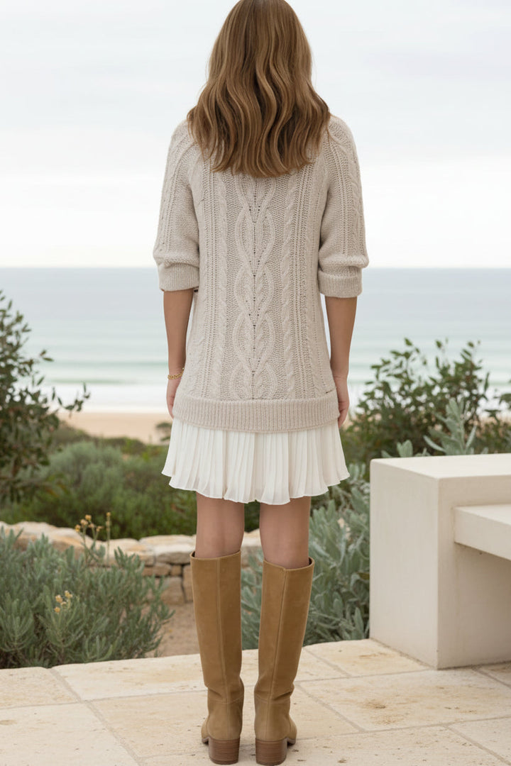 AVA – CABLE KNIT SWEATER DRESS